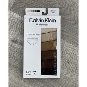 NEW CALVIN KLEIN UNDERWEAR GIRLS BIKINI 7 DAYS OF THE WEEK ‎ S 6/6X